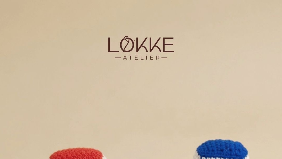LØKKE ATELIER logo with handmade crochet cars